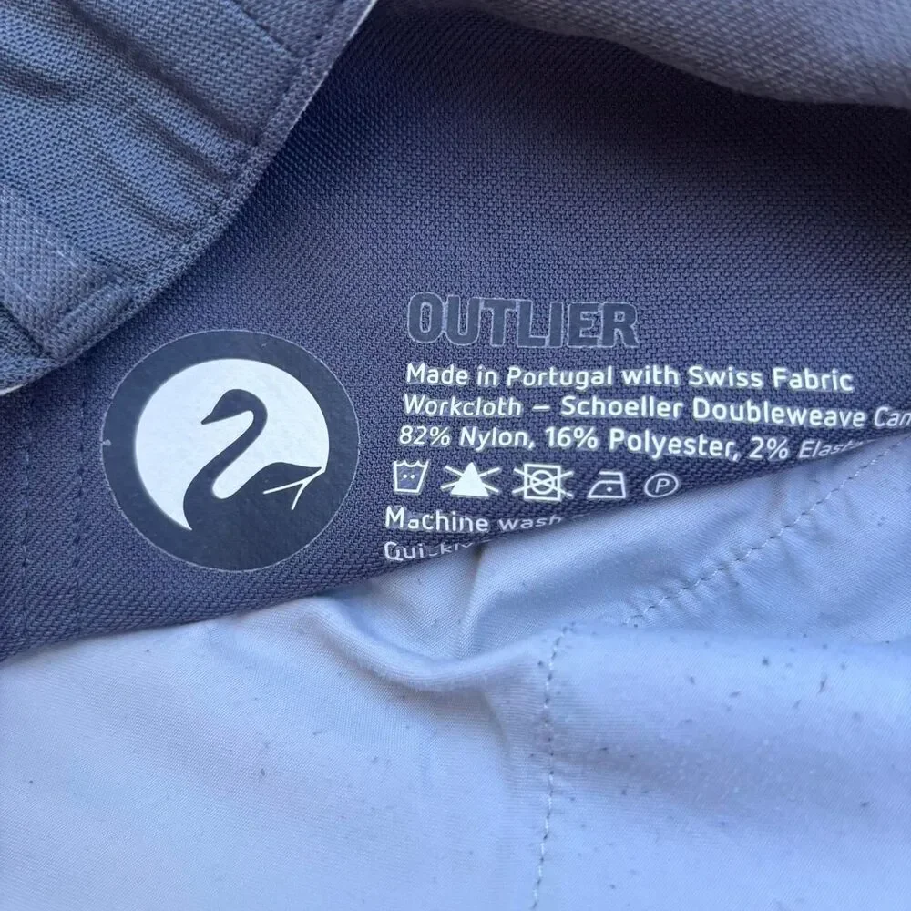 Outlier Men's Navy and Grey Trousers